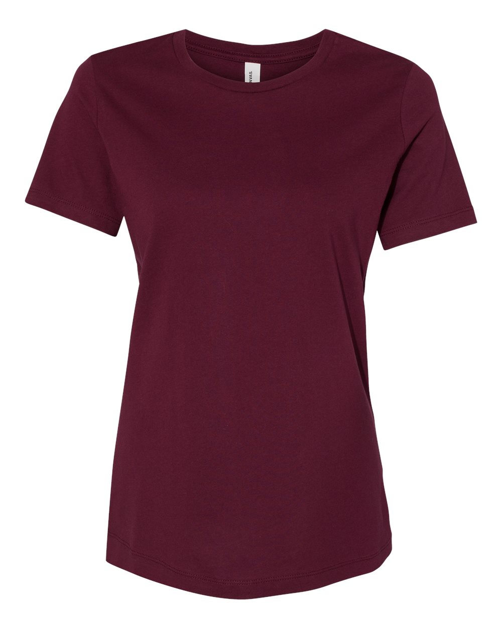 Women’s Relaxed Jersey Tee - Front - B86906113 - Maroon