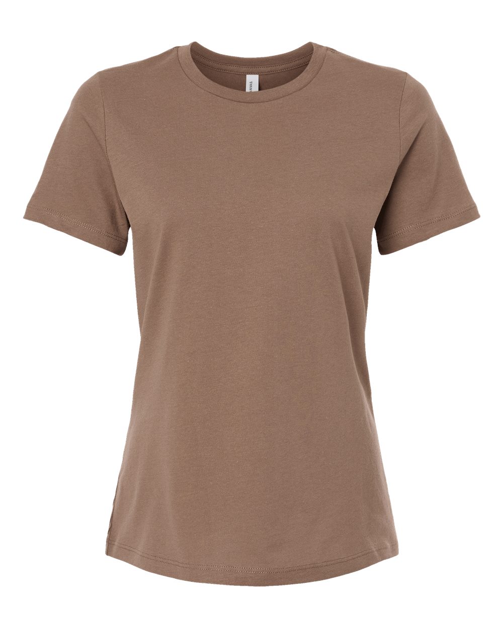 Women’s Relaxed Jersey Tee - Front - B86906193 - Vintage Brown