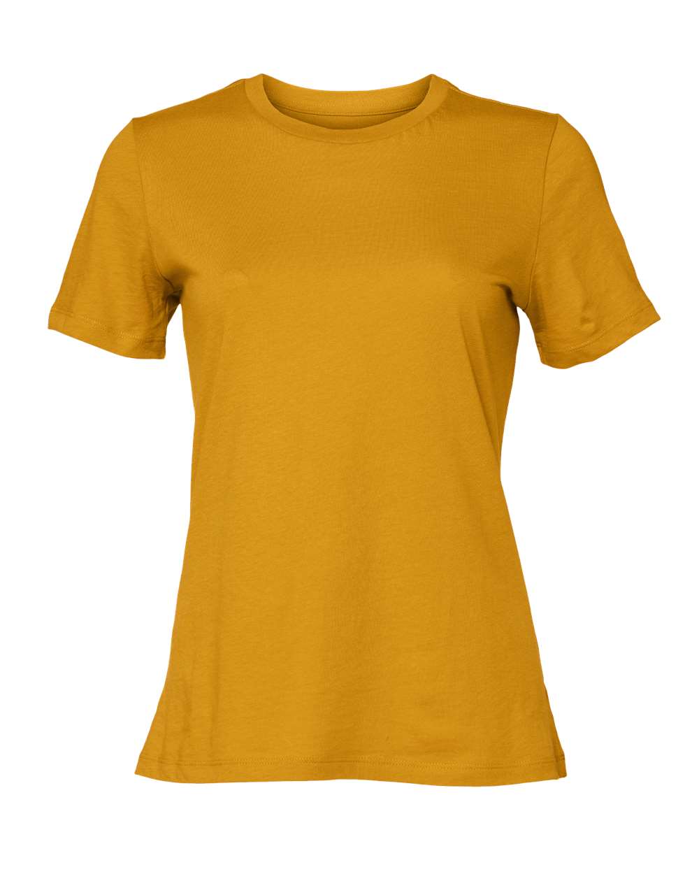 Women’s Relaxed Jersey Tee - Front - B86906293 - Mustard