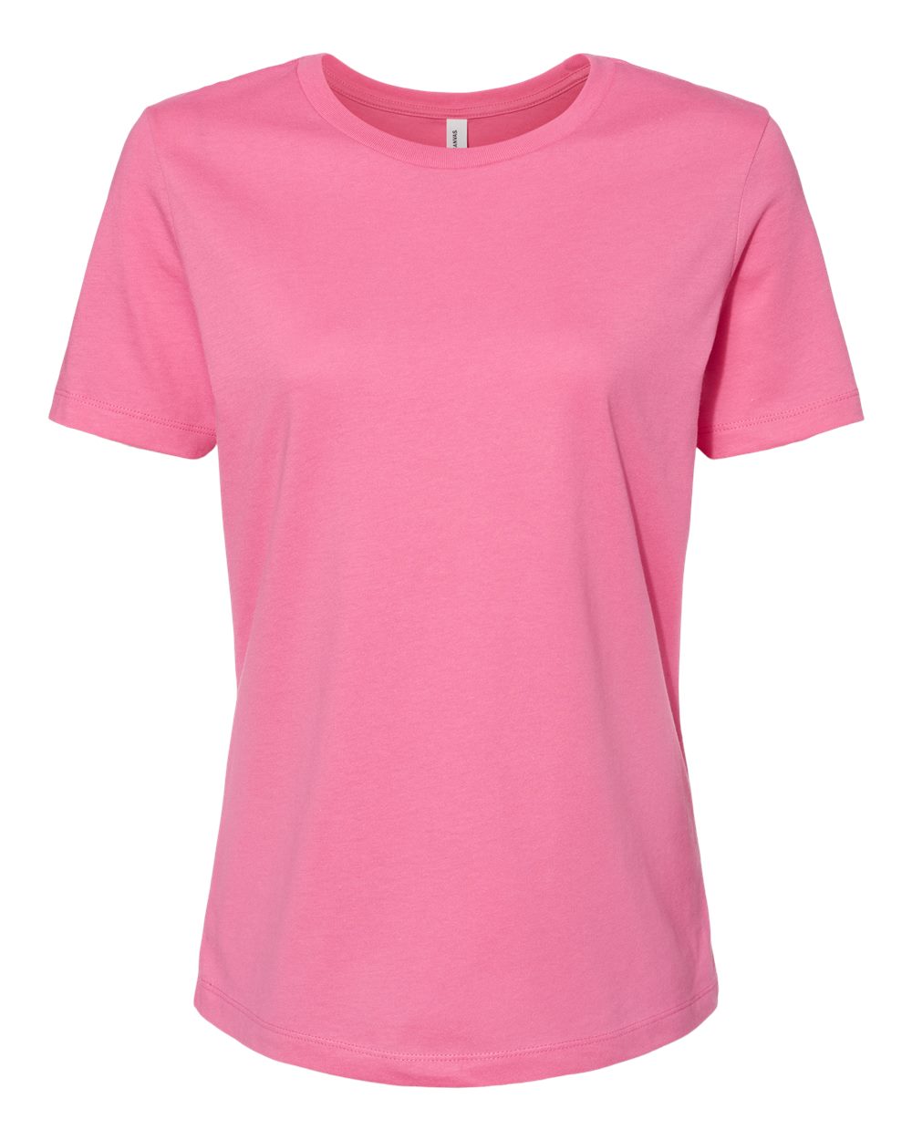 Women’s Relaxed Jersey Tee - Front - B86906313 - Charity Pink