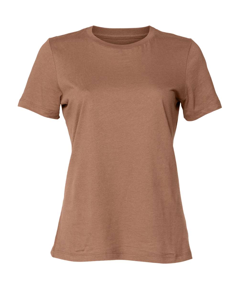 Women’s Relaxed Jersey Tee - Front - B86906483 - Chestnut