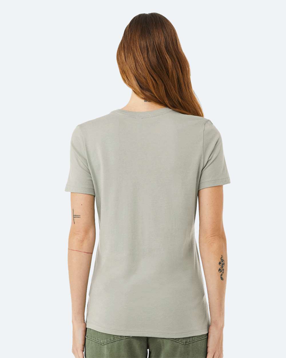 Women’s Relaxed Jersey Tee - OnModelBack - B86906173 - Thyme