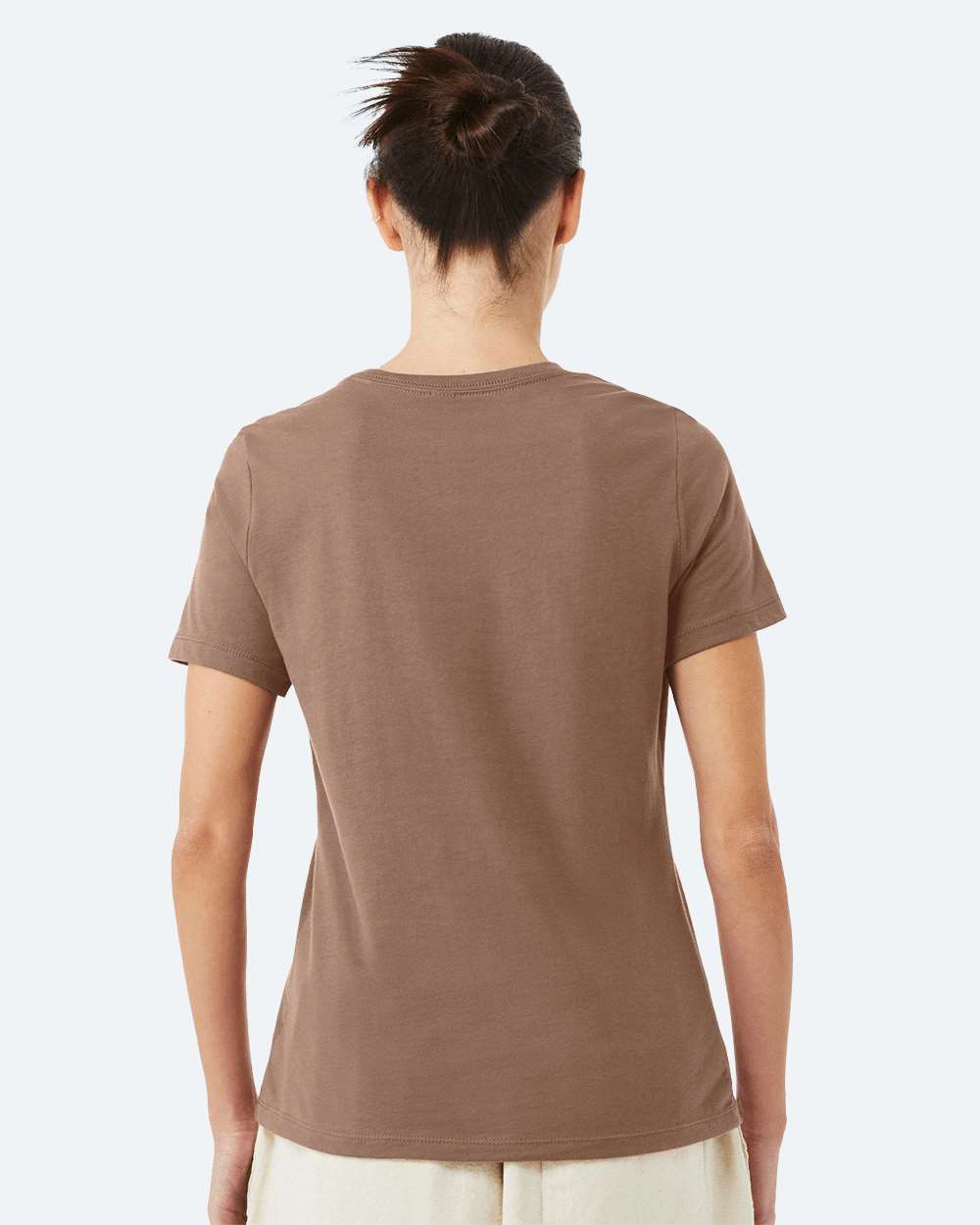 Women’s Relaxed Jersey Tee - OnModelBack - B86906193 - Vintage Brown