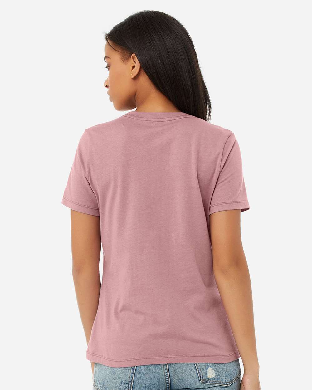 Women’s Relaxed Jersey Tee - OnModelBack - B86906213 - Orchid