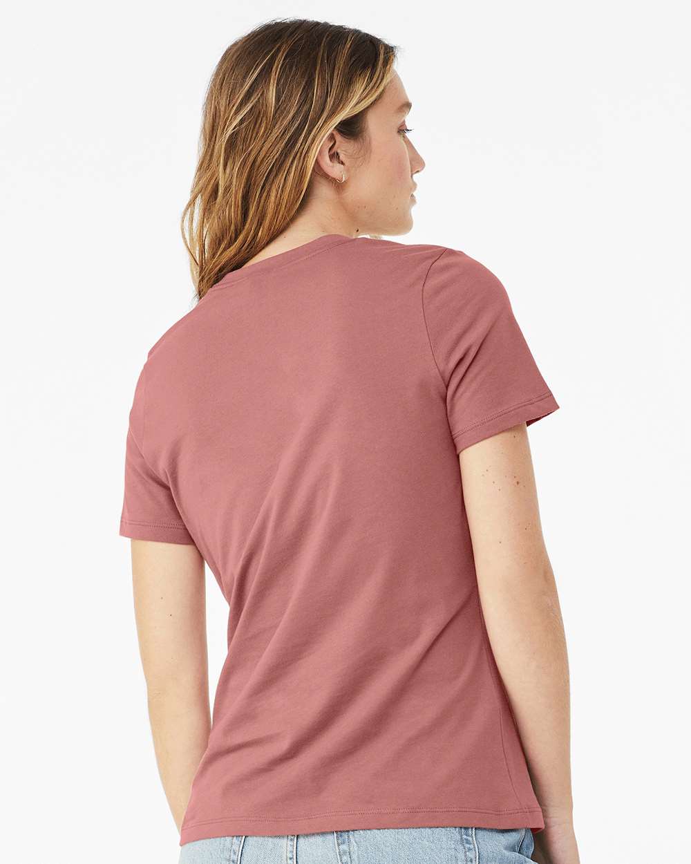 Women’s Relaxed Jersey Tee - OnModelBack - B86906233 - Mauve