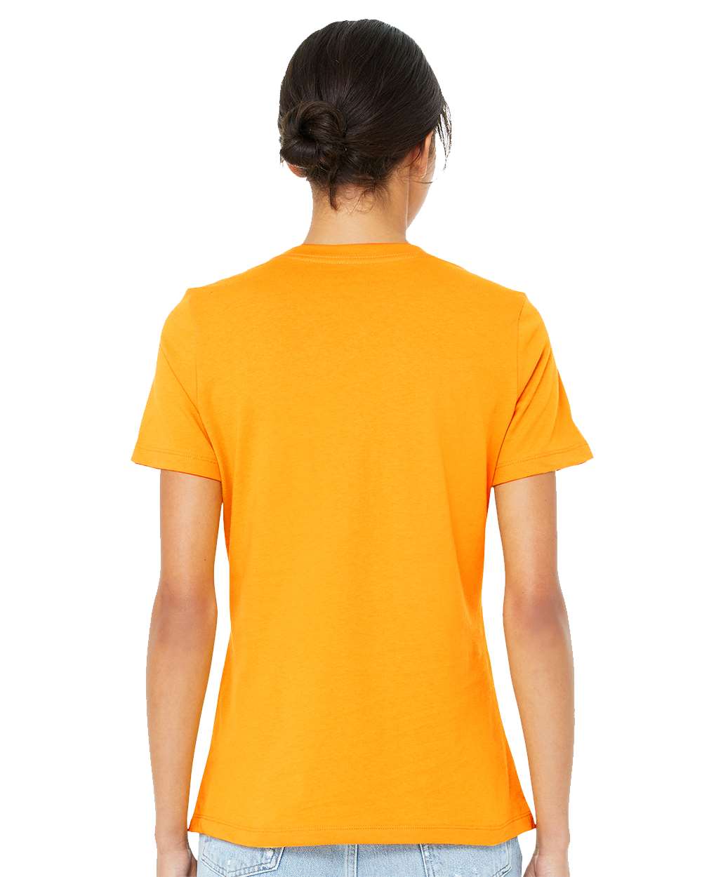 Women’s Relaxed Jersey Tee - OnModelBack - B86906323 - Gold