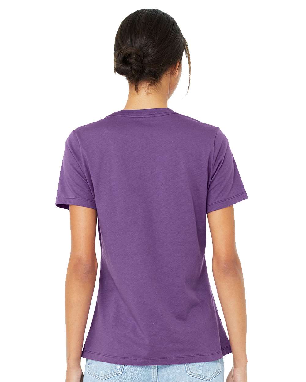 Women’s Relaxed Jersey Tee - OnModelBack - B86906423 - Royal Purple