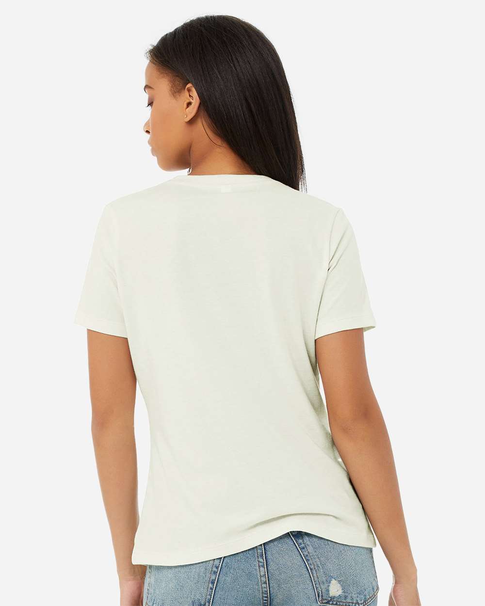 Women’s Relaxed Jersey Tee - OnModelBack - B86906453 - Citron