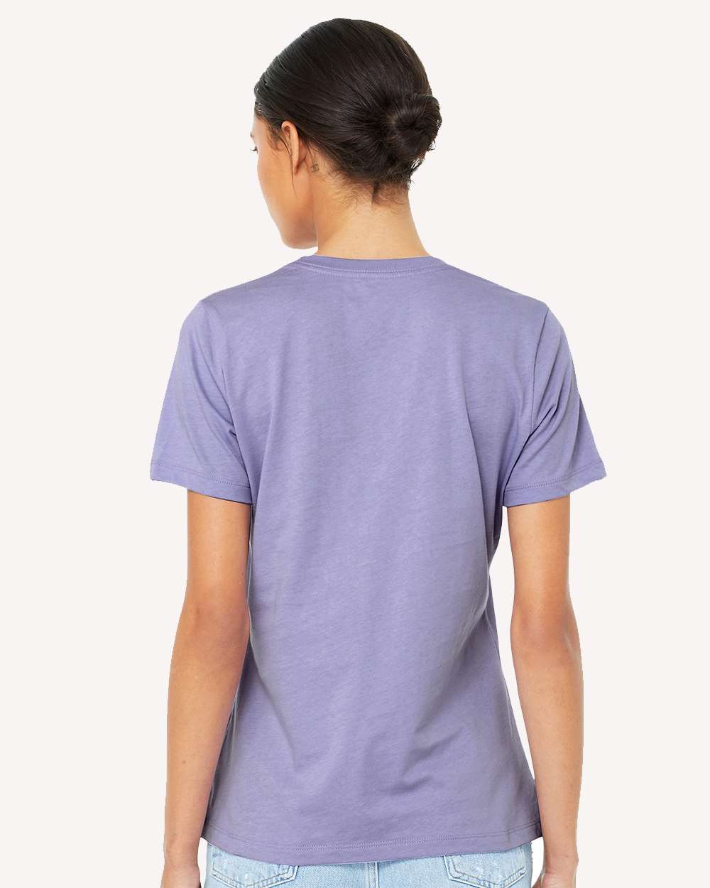 Women’s Relaxed Jersey Tee - OnModelBack - B86906773 - Dark Lavender
