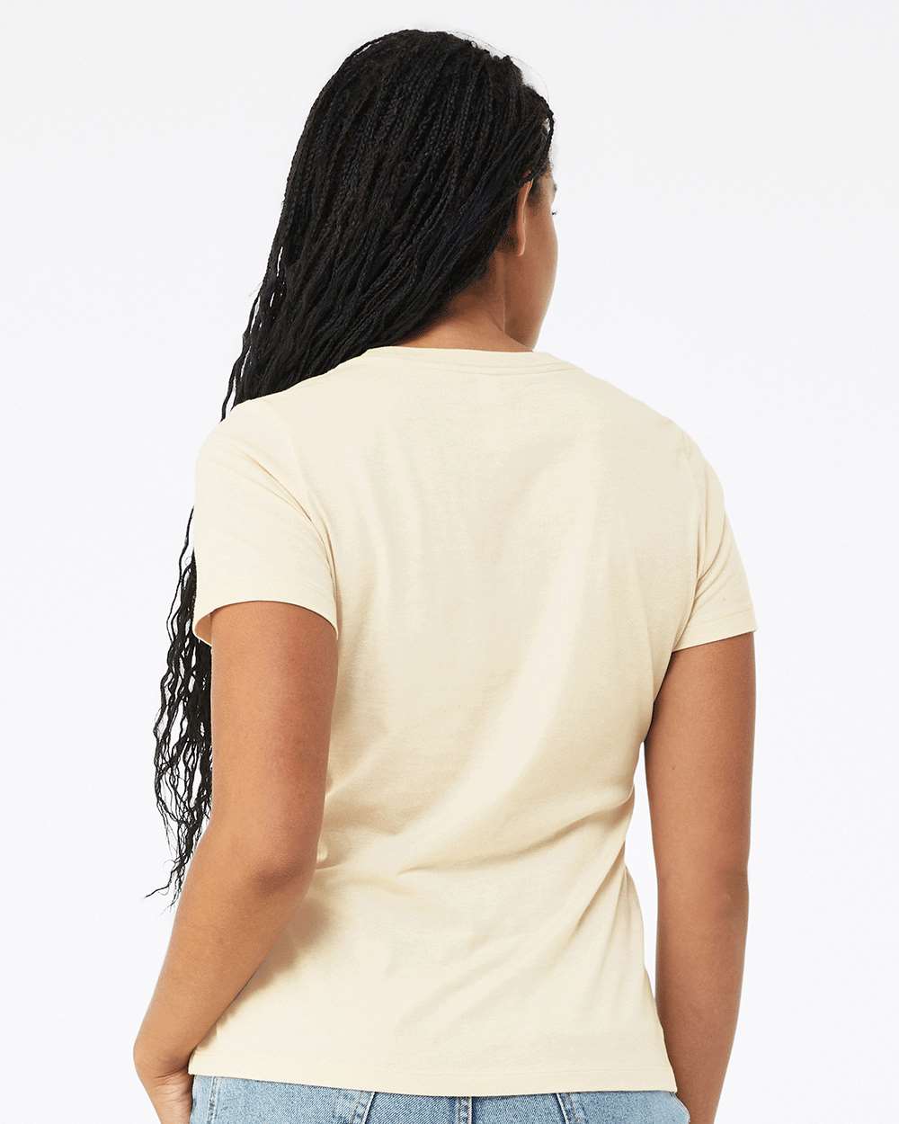 Women’s Relaxed Jersey Tee - OnModelBack - B86906833 - Natural