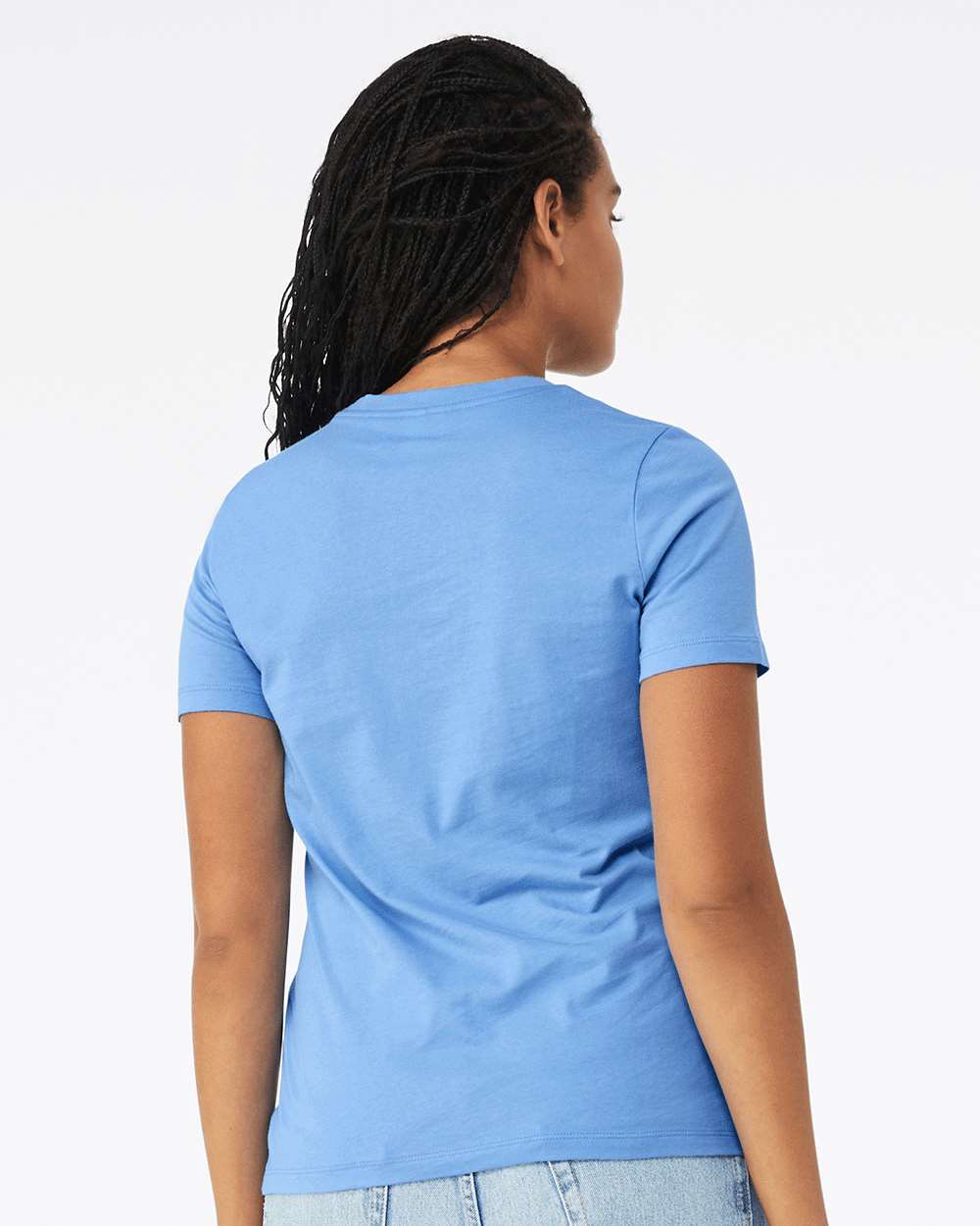 Women’s Relaxed Jersey Tee - OnModelBack - B86906853 - Carolina Blue