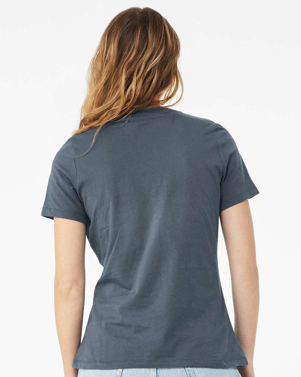 Women’s Relaxed Jersey Tee - OnModelBack - B86906883 - Vintage Navy