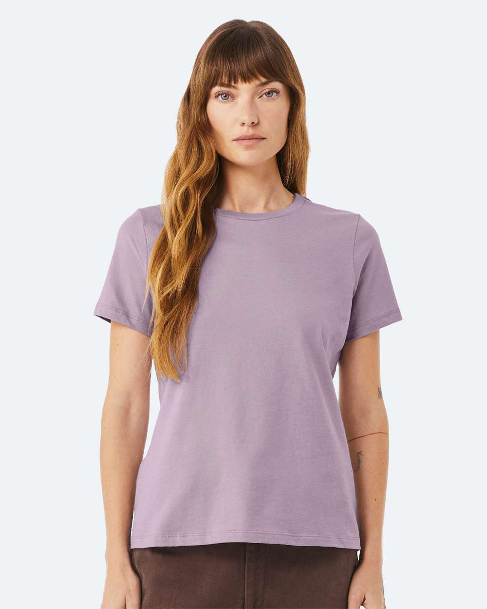 Women’s Relaxed Jersey Tee - OnModelFront - B86906163 - Light Violet