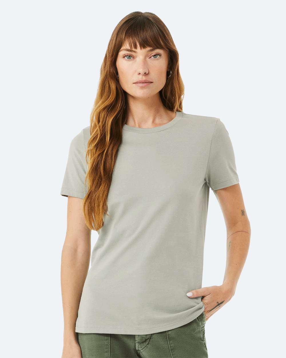 Women’s Relaxed Jersey Tee - OnModelFront - B86906173 - Thyme