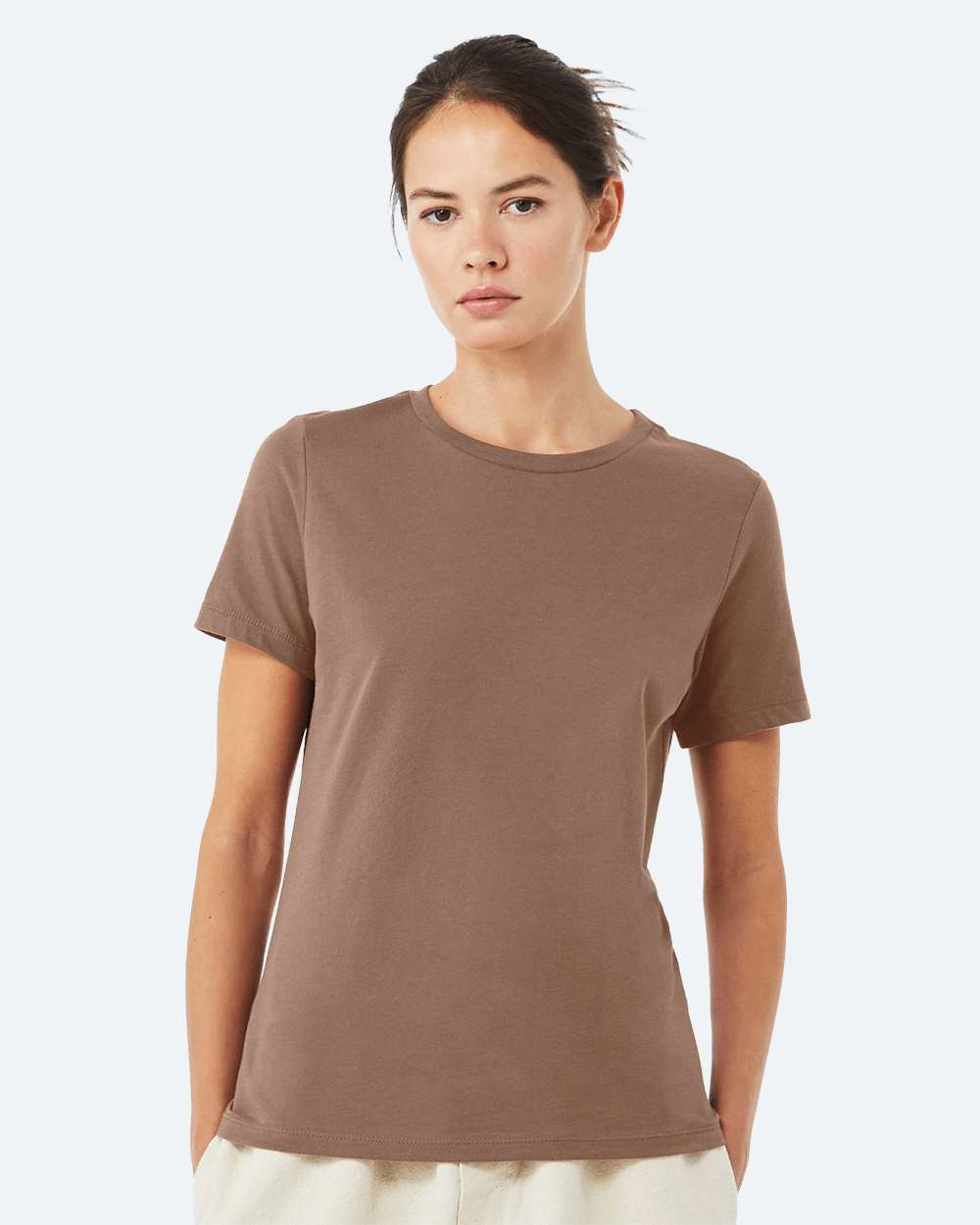 Women’s Relaxed Jersey Tee - OnModelFront - B86906193 - Vintage Brown