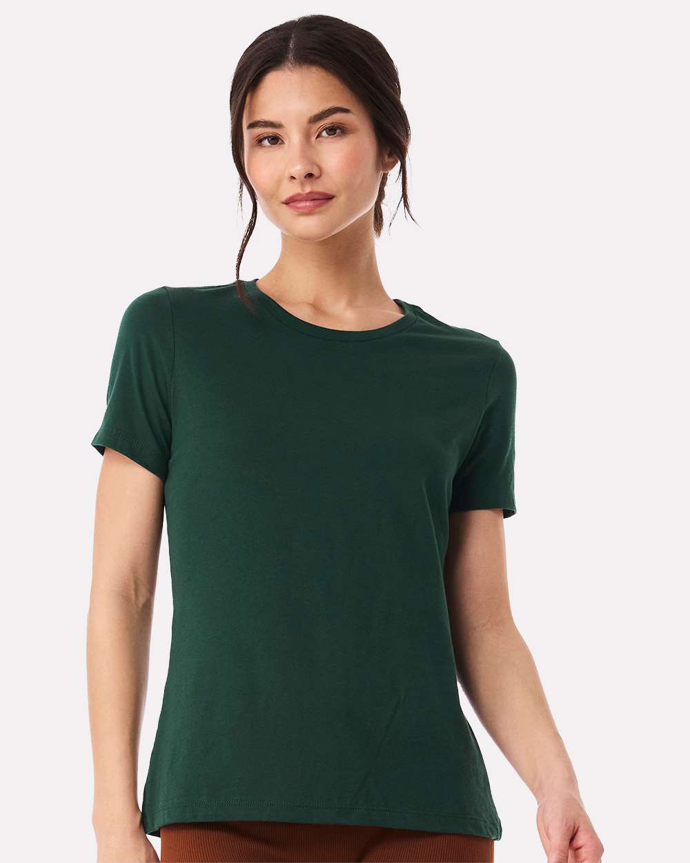 Women’s Relaxed Jersey Tee - OnModelFront - B86906373 - Forest