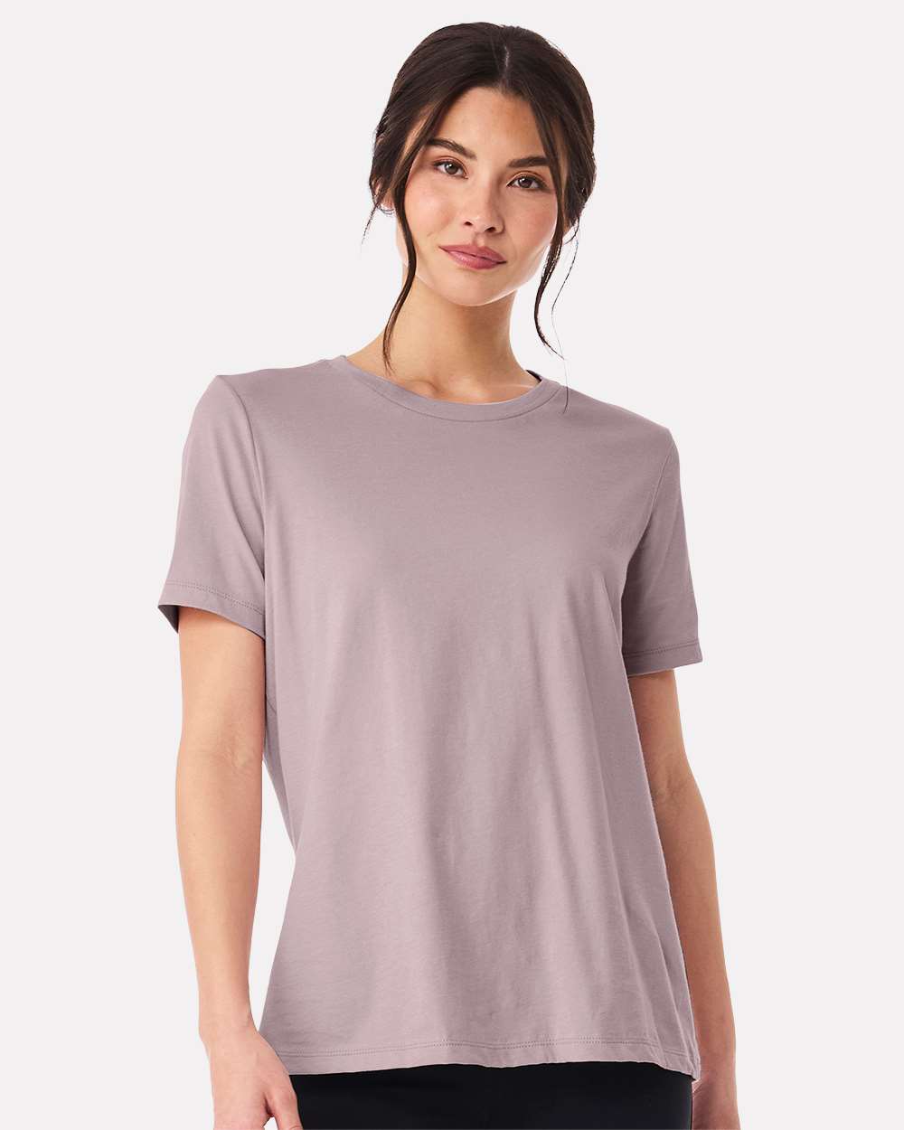 Women’s Relaxed Jersey Tee - OnModelFront - B86906383 - Pink Gravel