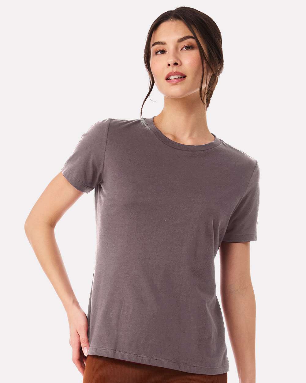 Women’s Relaxed Jersey Tee - OnModelFront - B86906543 - Purple Storm