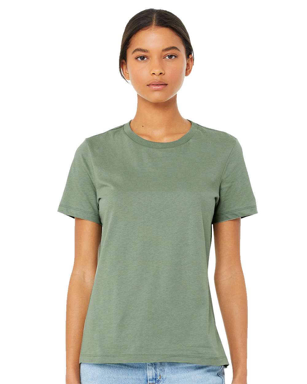Women’s Relaxed Jersey Tee - OnModelFront - B86906663 - Sage