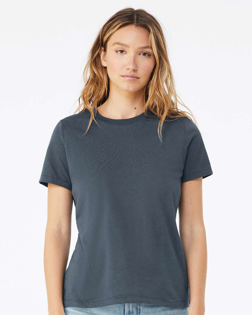 Women’s Relaxed Jersey Tee - OnModelFront - B86906883 - Vintage Navy