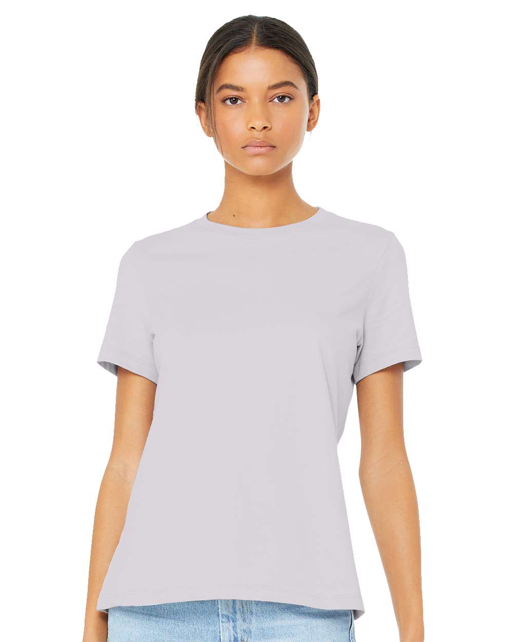 Women’s Relaxed Jersey Tee - OnModelFront - B86906913 - Lavender Dust