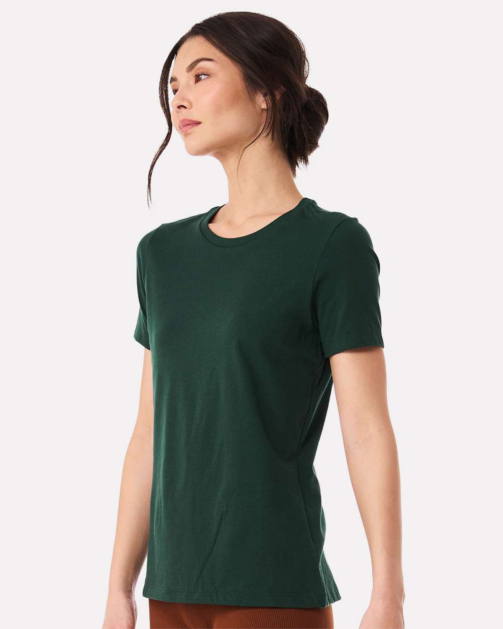 Women’s Relaxed Jersey Tee - OnModelSide - B86906373 - Forest