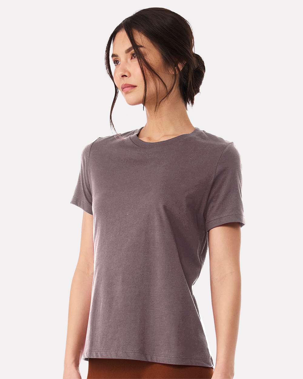 Women’s Relaxed Jersey Tee - OnModelSide - B86906543 - Purple Storm