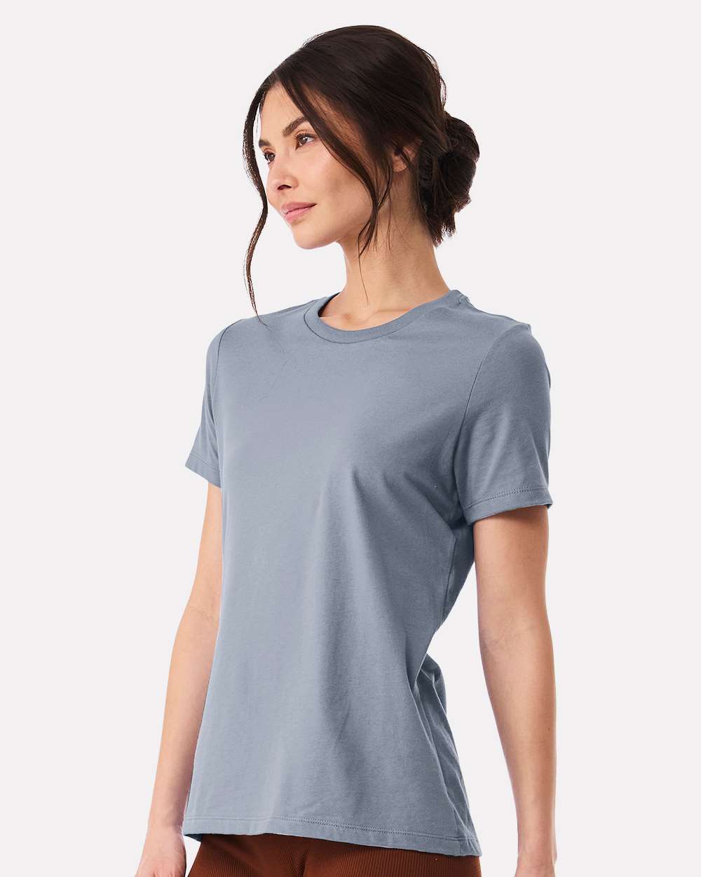 Women’s Relaxed Jersey Tee - OnModelSide - B86906553 - Vintage Denim