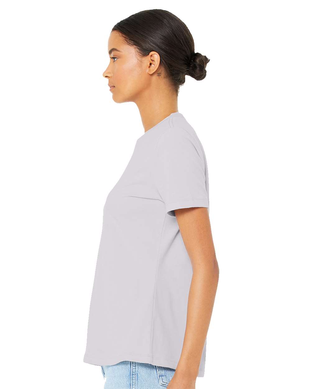 Women’s Relaxed Jersey Tee - OnModelSide - B86906913 - Lavender Dust