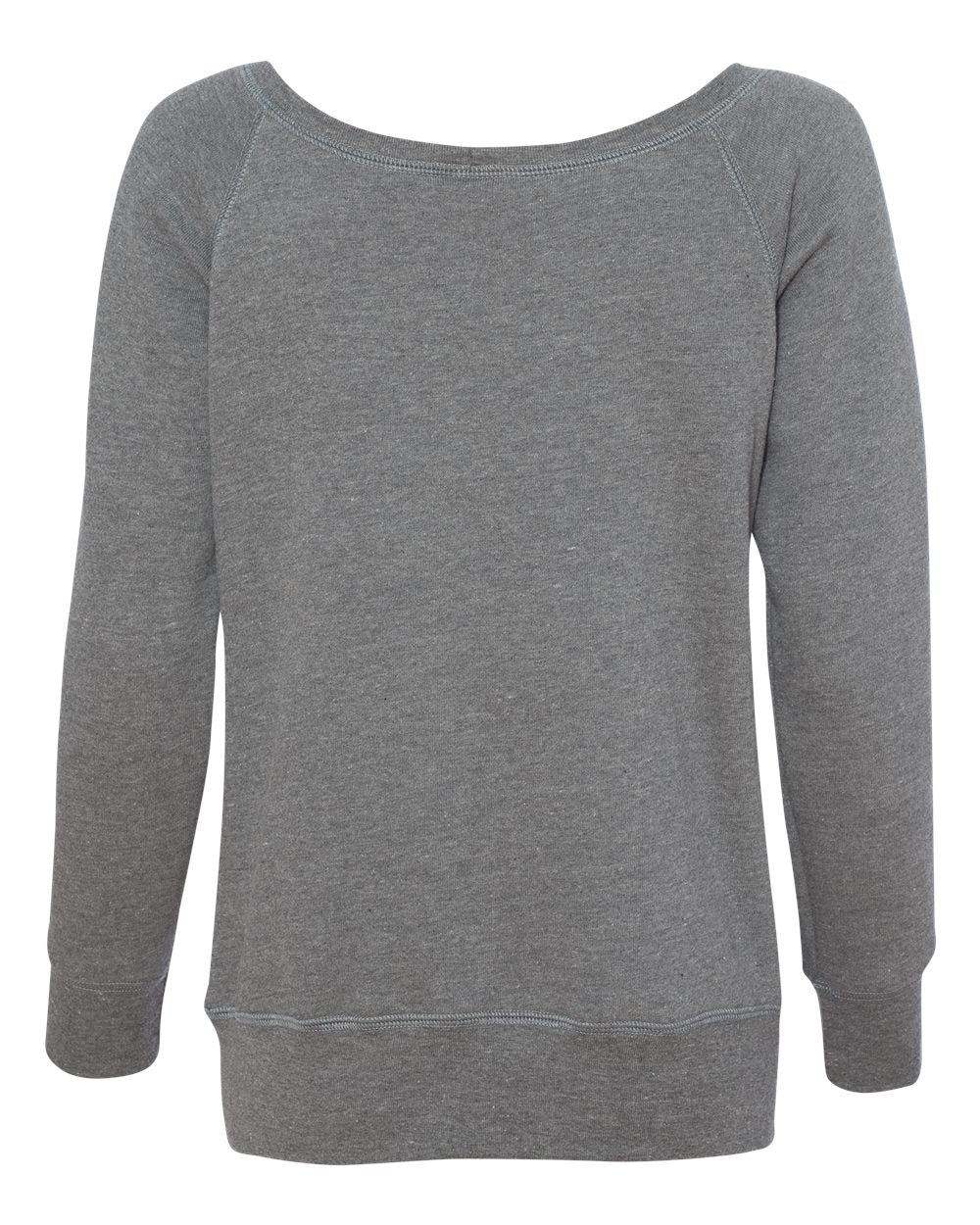Women’s Sponge Fleece Wide Neck Sweatshirt - Back - B87306073 - Deep Heather