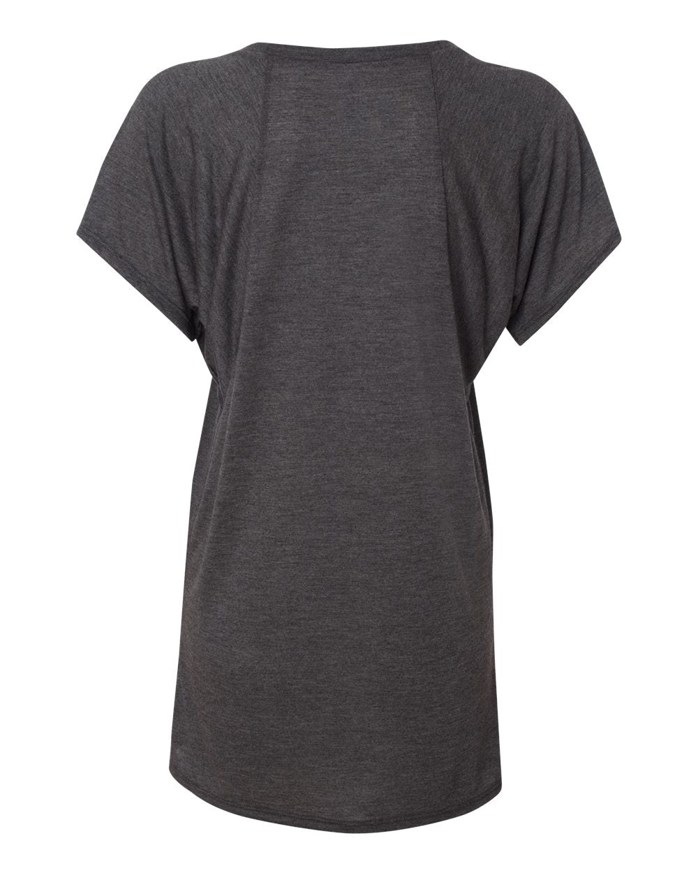 Women’s Flowy Raglan Tee - Back - B87506093 - Dark Grey Heather