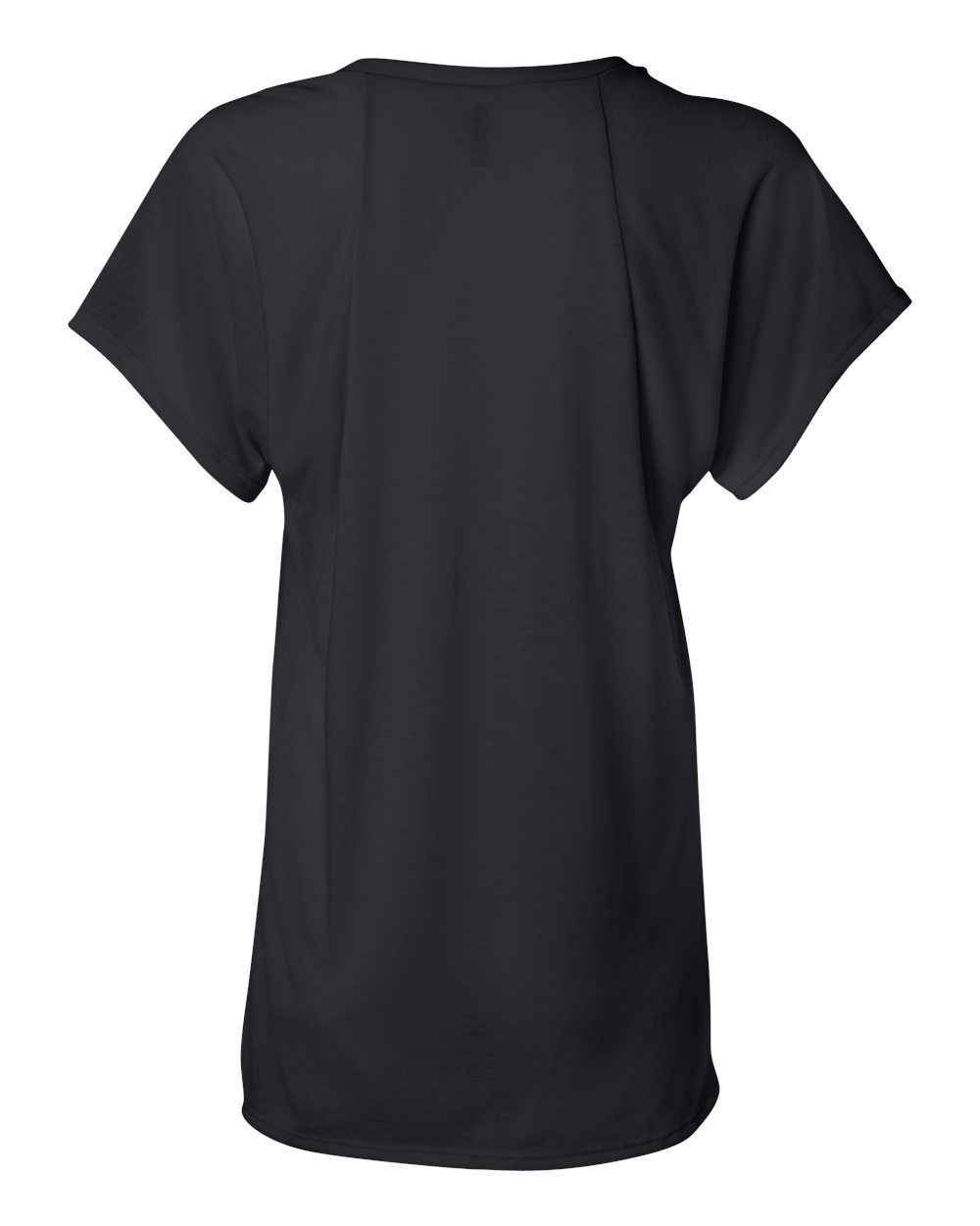 Women’s Flowy Raglan Tee - Back - B87506503 - Black