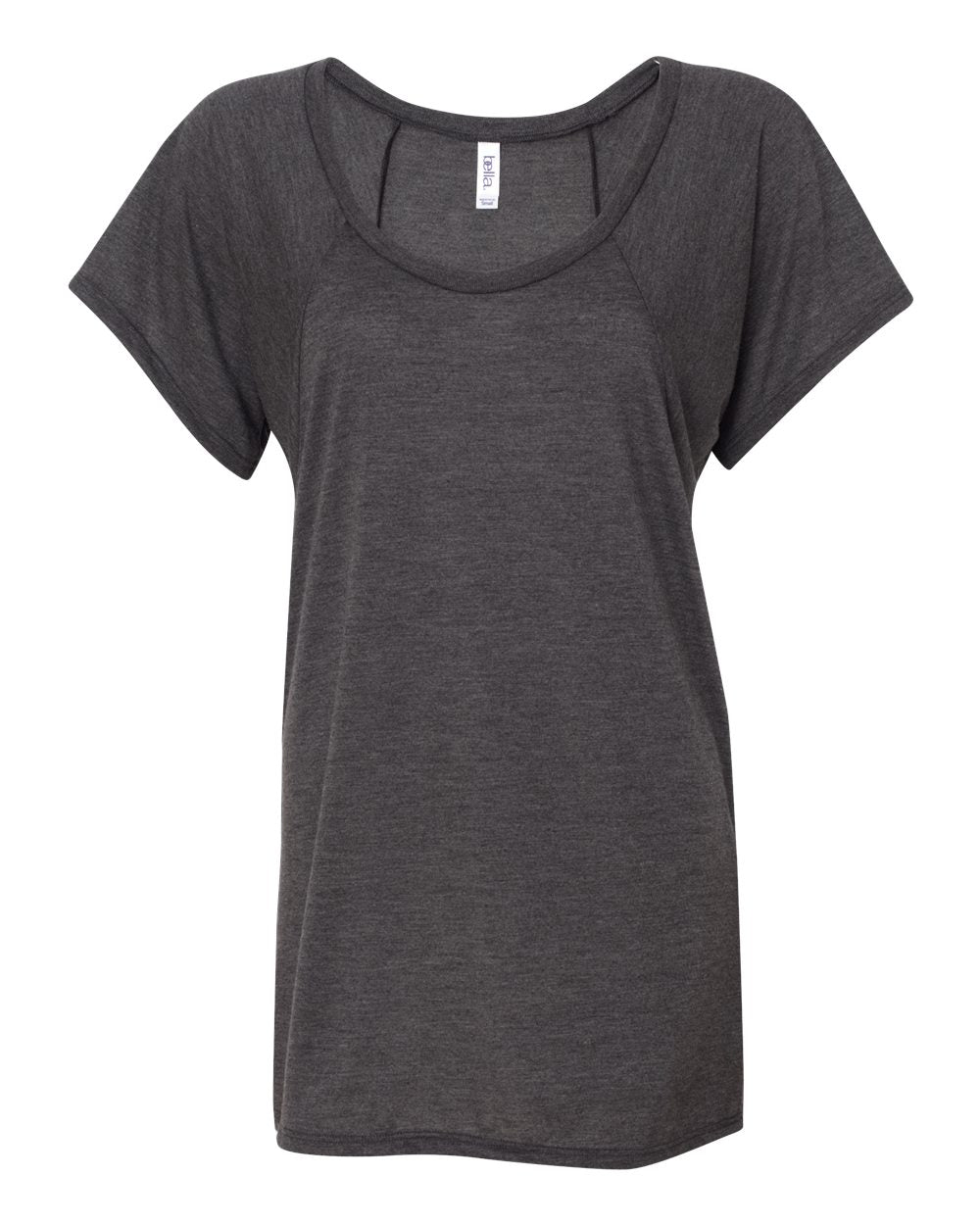 Women’s Flowy Raglan Tee - Front - B87506093 - Dark Grey Heather