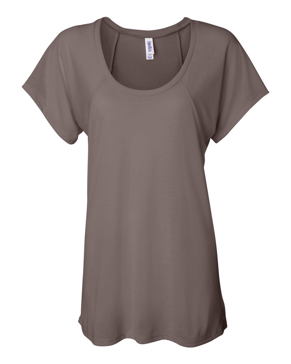 Women’s Flowy Raglan Tee - Front - B87506563 - Pebble Brown