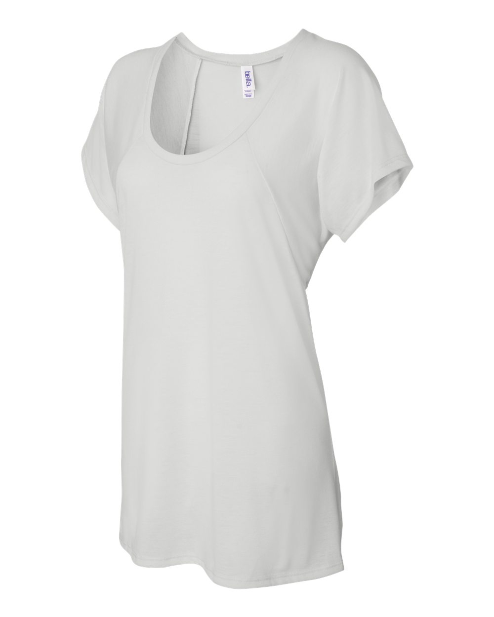 Women’s Flowy Raglan Tee - Side - B87506003 - White