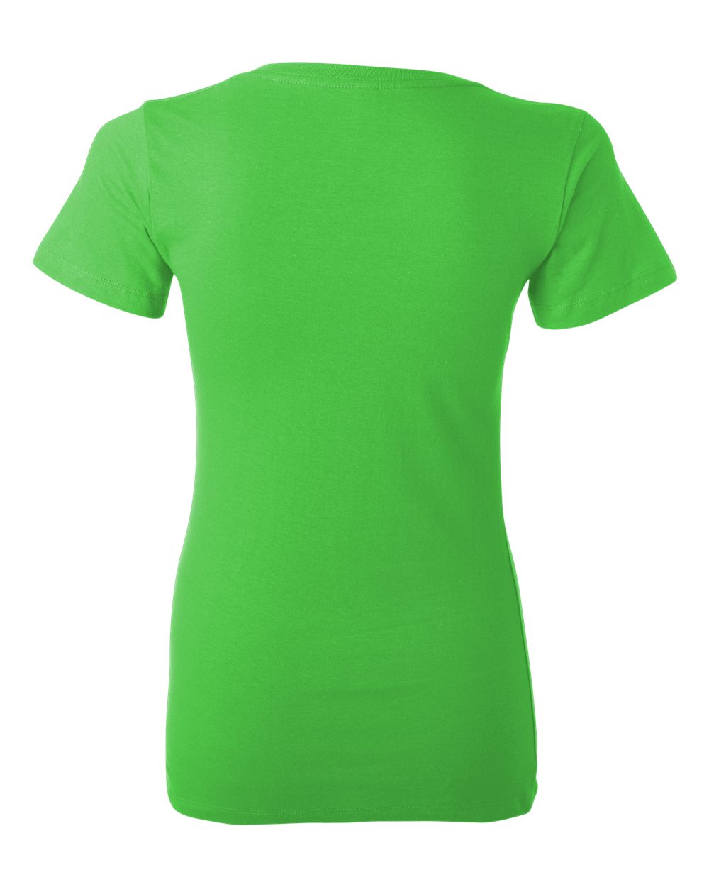Women’s Jersey Deep V-Neck Tee - Back - B57306076 - Neon Green