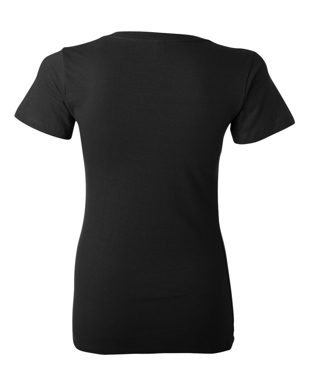 Women’s Jersey Deep V-Neck Tee - Back - B57306507 - Black