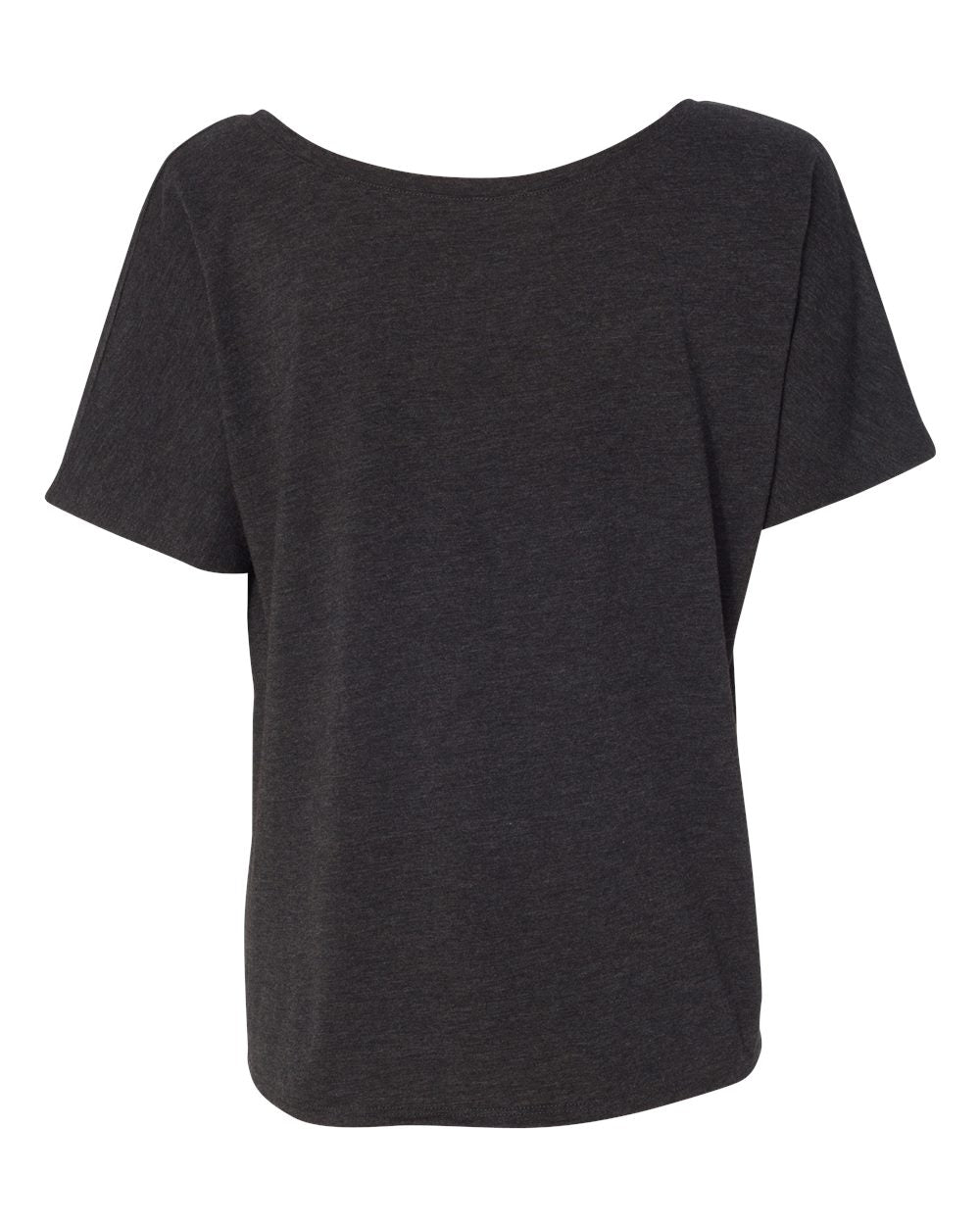 Women’s Slouchy Tee - Back - B80606103 - Charcoal Black Triblend