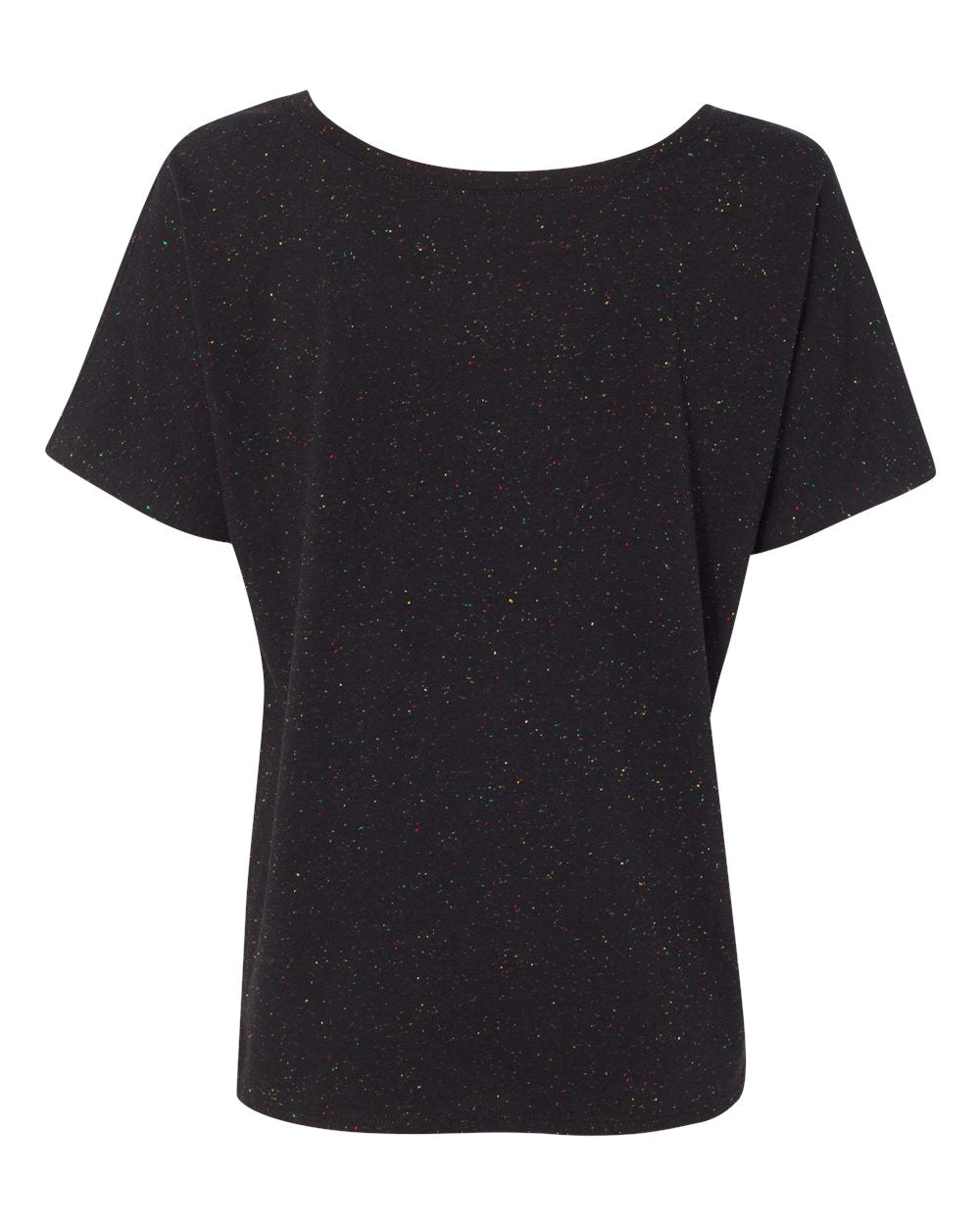 Women’s Slouchy Tee - Back - B80606453 - Black Speckled