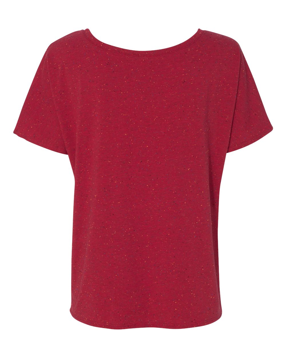 Women’s Slouchy Tee - Back - B80606693 - Red Speckled