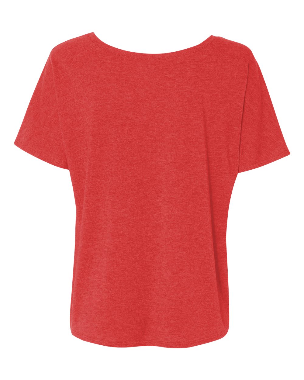 Women’s Slouchy Tee - Back - B80606723 - Red Triblend