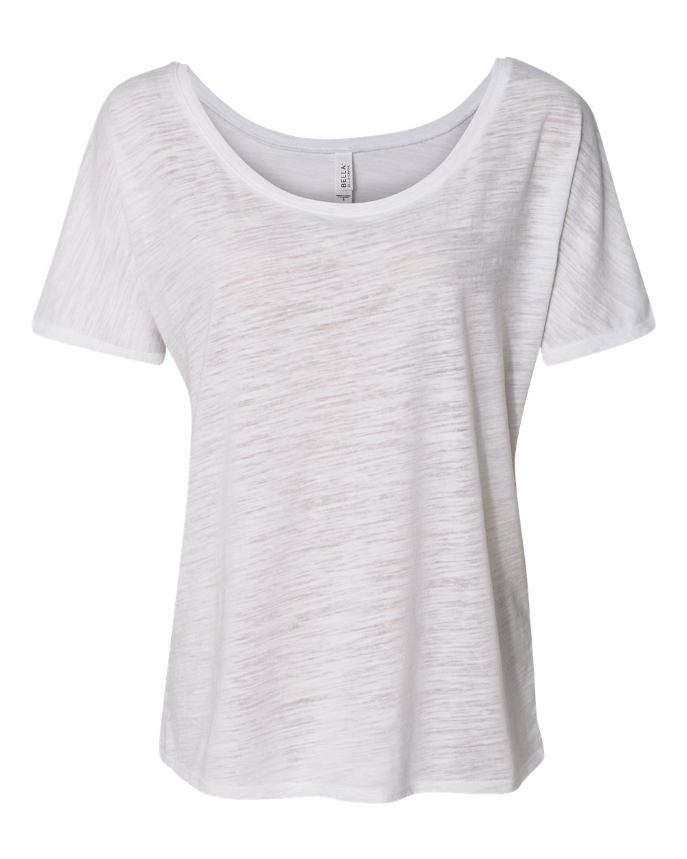 Women’s Slouchy Tee - Front - B80606023 - White Slub
