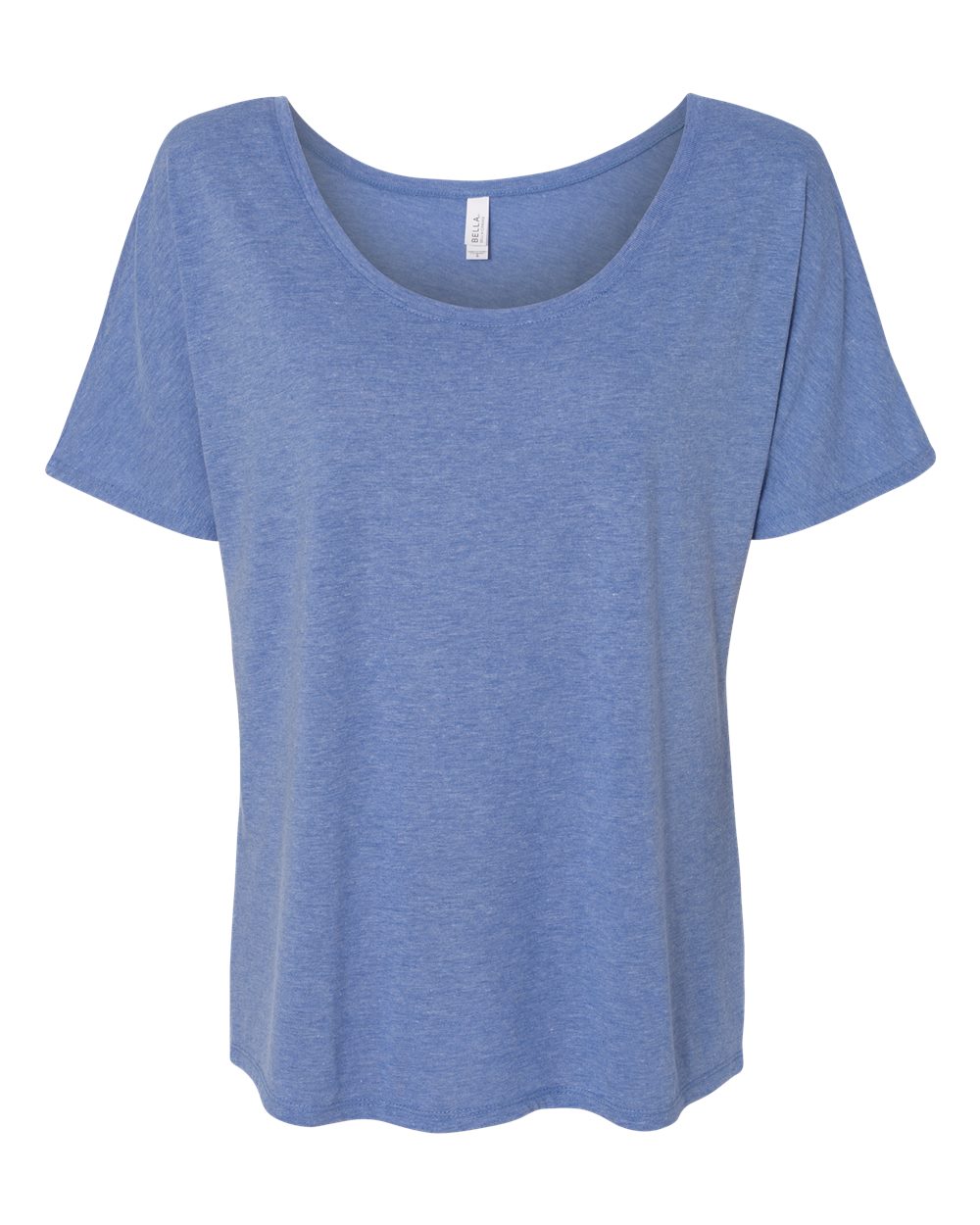 Women’s Slouchy Tee - Front - B80606253 - Blue Triblend