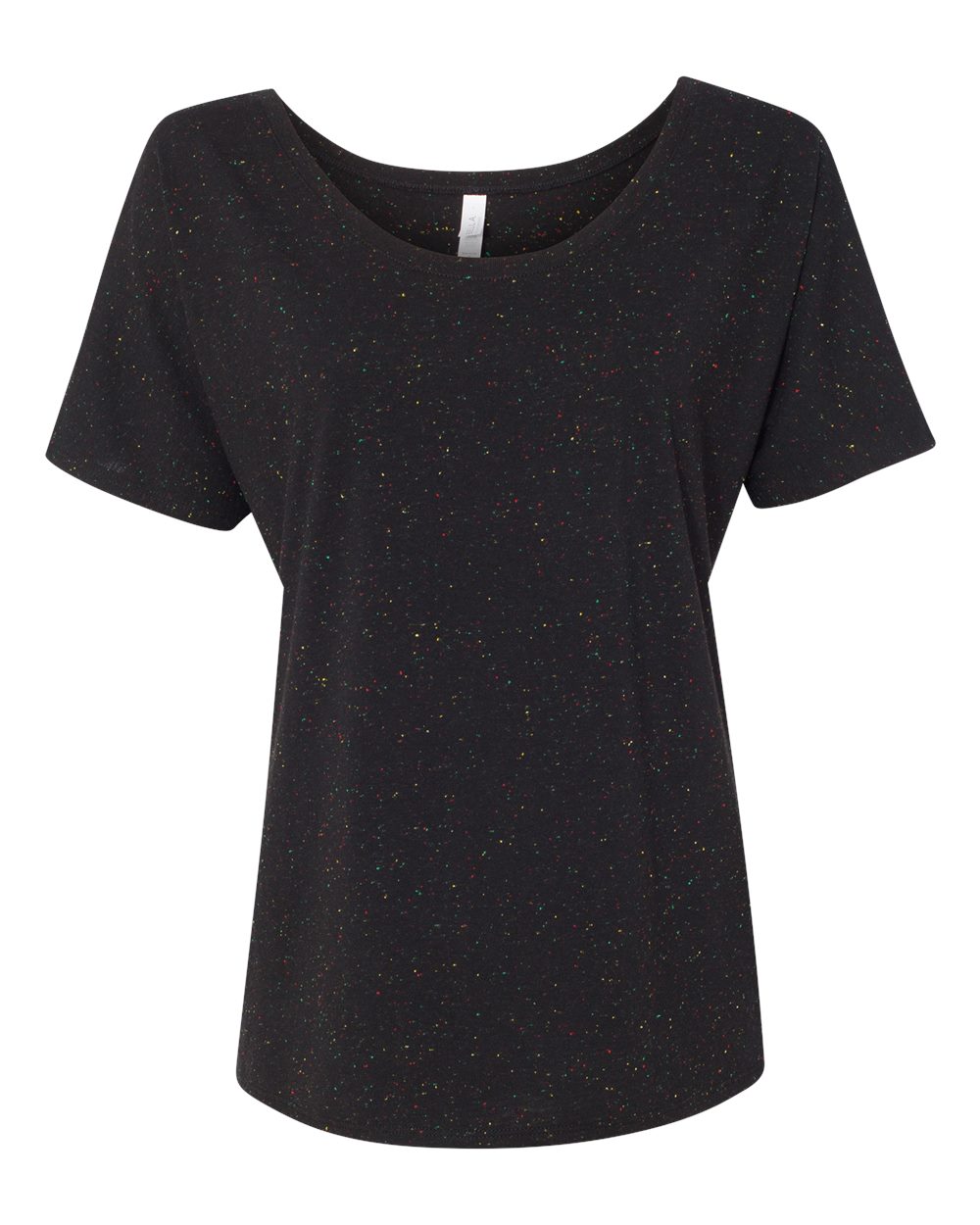 Women’s Slouchy Tee - Front - B80606453 - Black Speckled