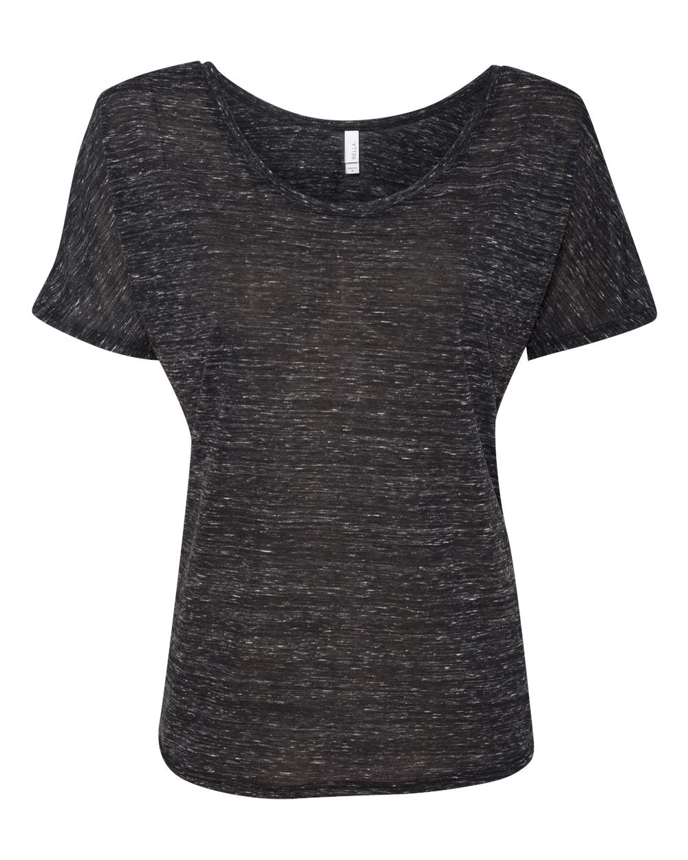 Women’s Slouchy Tee - Front - B80606513 - Black Marble