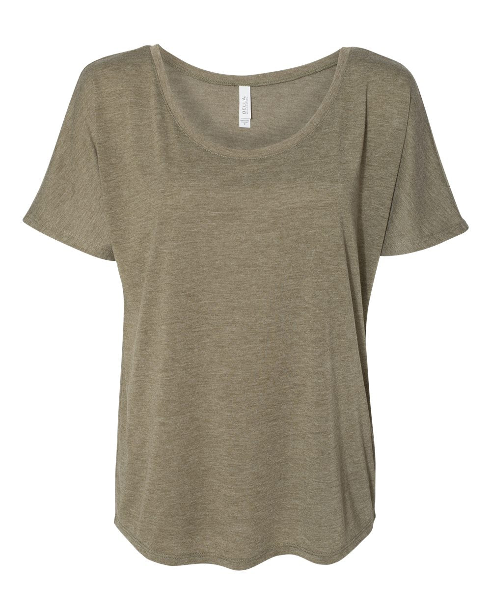 Women’s Slouchy Tee - Front - B80606613 - Heather Olive