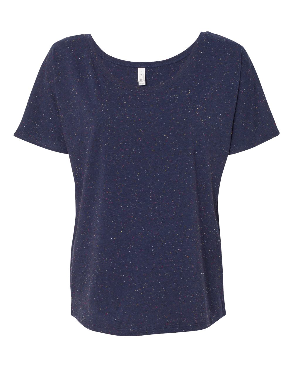 Women’s Slouchy Tee - Front - B80606633 - Navy Speckled