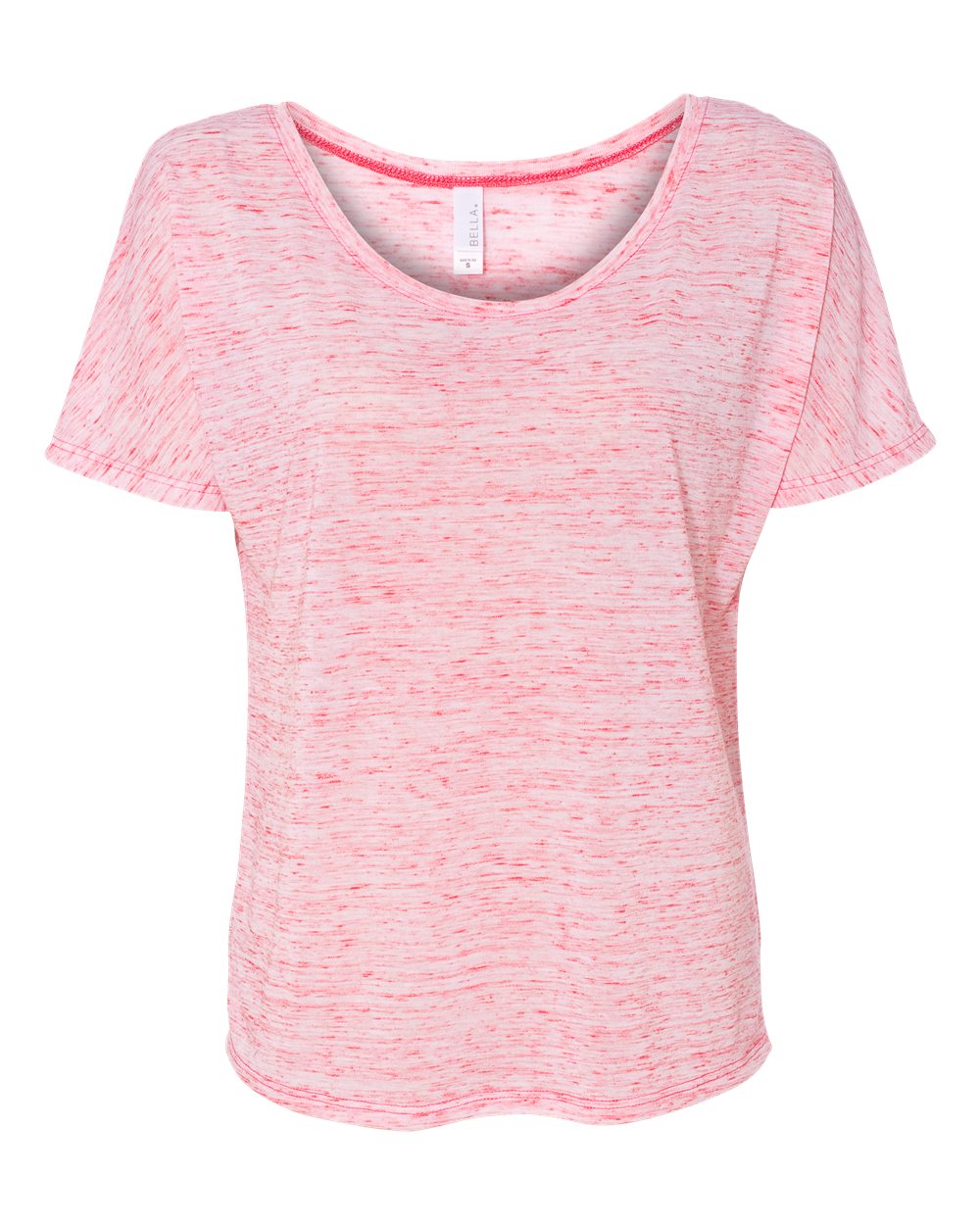 Women’s Slouchy Tee - Front - B80606713 - Red Marble