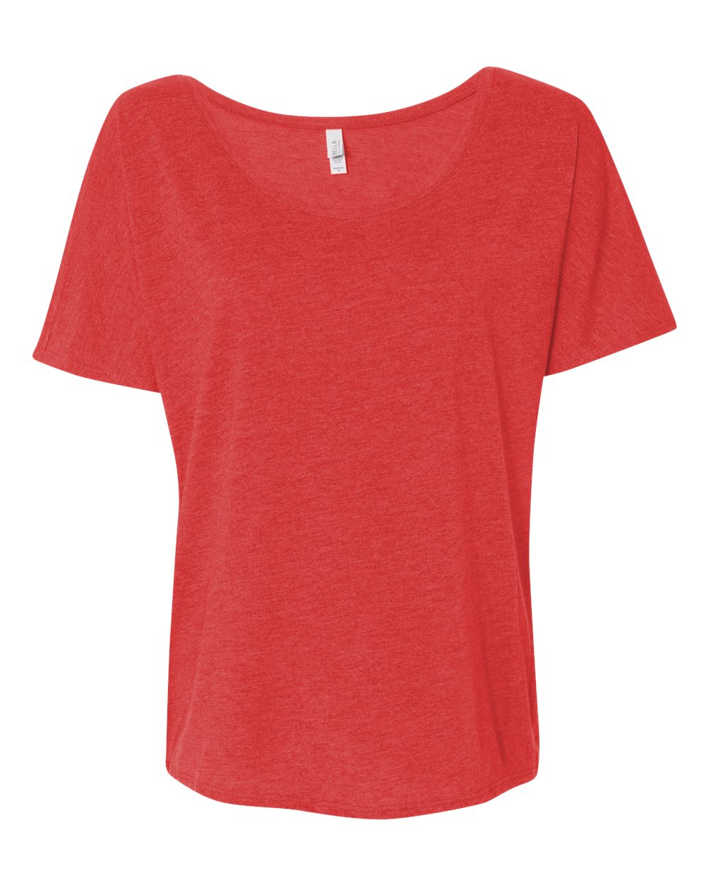 Women’s Slouchy Tee - Front - B80606723 - Red Triblend