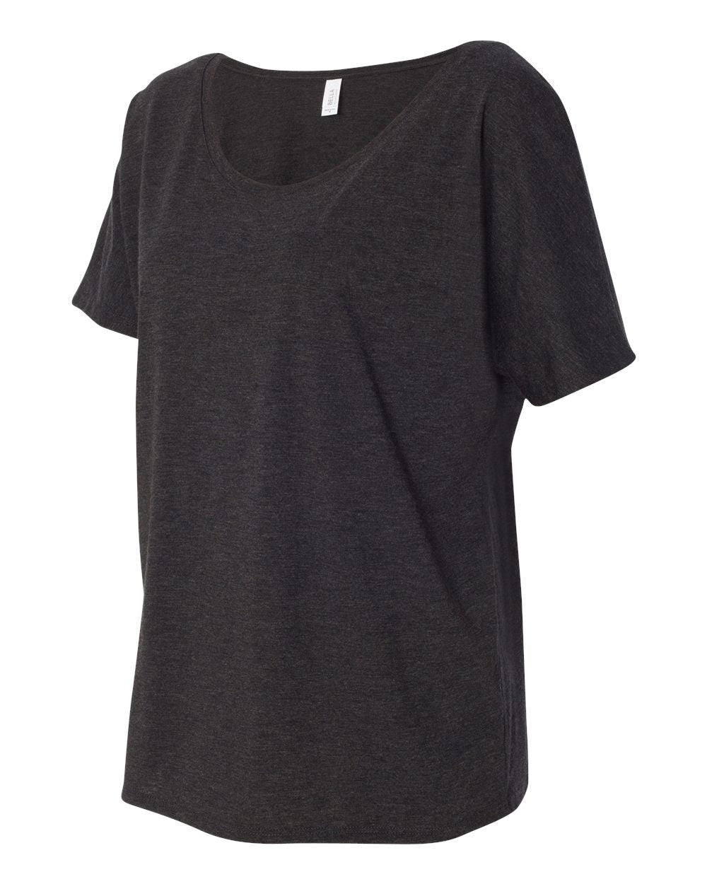 Women’s Slouchy Tee - Side - B80606103 - Charcoal Black Triblend